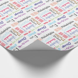 Papel De Regalo Envolver regalo Lugares favoritos Ciudades popular