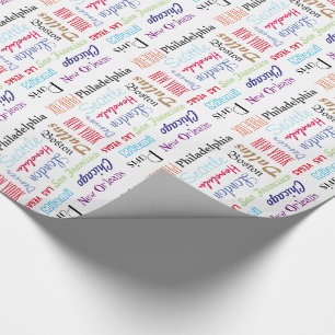 Papel De Regalo Envolver regalo Lugares favoritos Ciudades popular