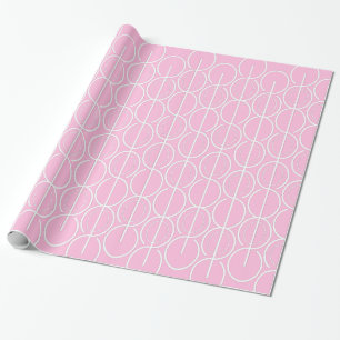 Papel De Regalo envolvimiento con motivos blancos ovalados enlazad