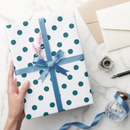 Papel De Regalo Envuelve tu regalo con elegancia azul teal profund
