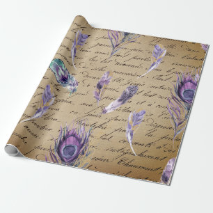 Papel De Regalo Ephemera de la piel de pájaro de descomposición vi