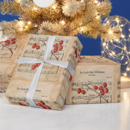 Papel De Regalo Ephemera de la Vintage El Doce Día de los Navidade