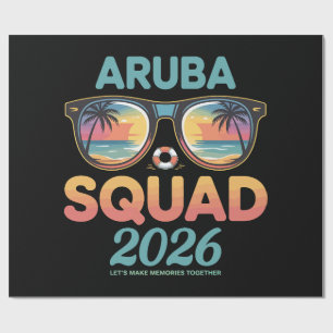 Papel De Regalo Equipo de Aruba 2026 Retro
