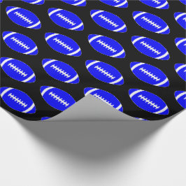 Papel De Regalo Equipo de fútbol azul o regalo de Fiesta deportivo