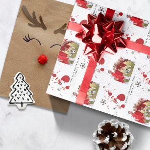 Papel De Regalo Equipo de Fútbol Santa Navidad