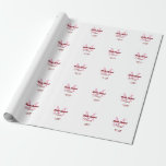 Papel De Regalo Equipo de la novia agregar nombre monograma dama d<br><div class="desc">diseño hermoso</div>