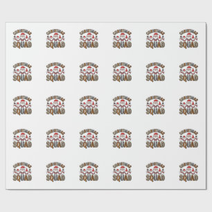 Papel De Regalo Equipo de Navidad Santa Muñeco de Nieve Diseño de 