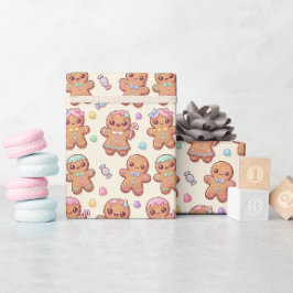 Papel De Regalo Equipo de pan de jengibre Kawaii2