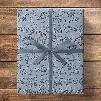 Papel De Regalo Equipo de pesca para niños Pescador de peces Sende