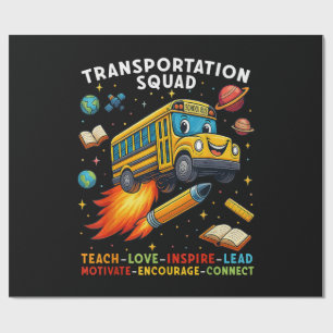 Papel De Regalo Equipo de Transporte Conductor de Autobús Escolar