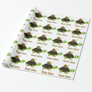 Papel De Regalo Equipo lento, tortuga Personalizado y caracol