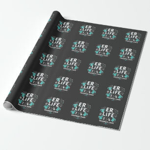 Papel De Regalo ER Enfermera caos organizado Enfermería divertida