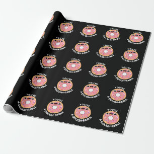 Papel De Regalo Eres a-Dough-Rable Funny Donut Pun Dark BG