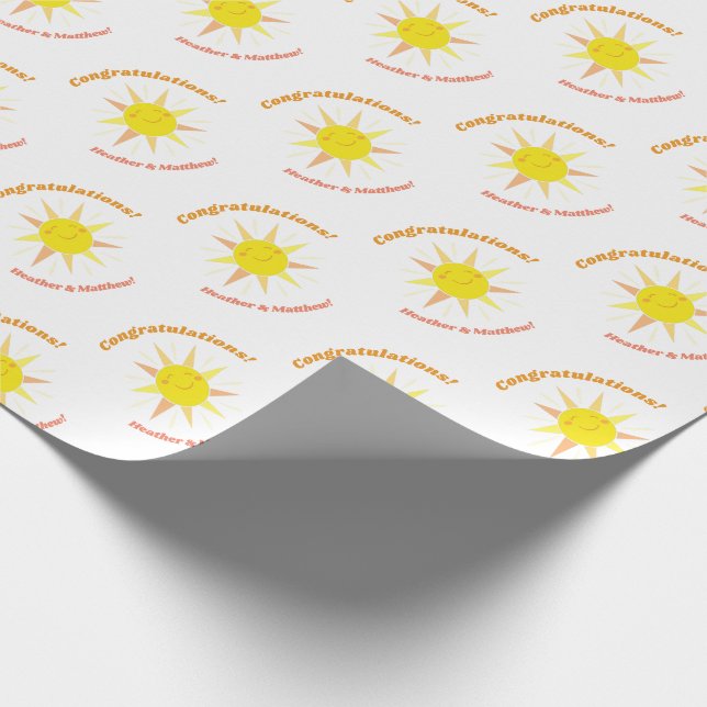 Papel De Regalo Eres mi Baby Shower Sunshine (Esquina)