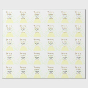 Papel De Regalo Eres mi nombre de agregación amarillo pastel sunsh