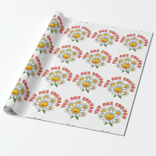 Papel De Regalo Eres Suficiente Caras Sonrientes De Daisy