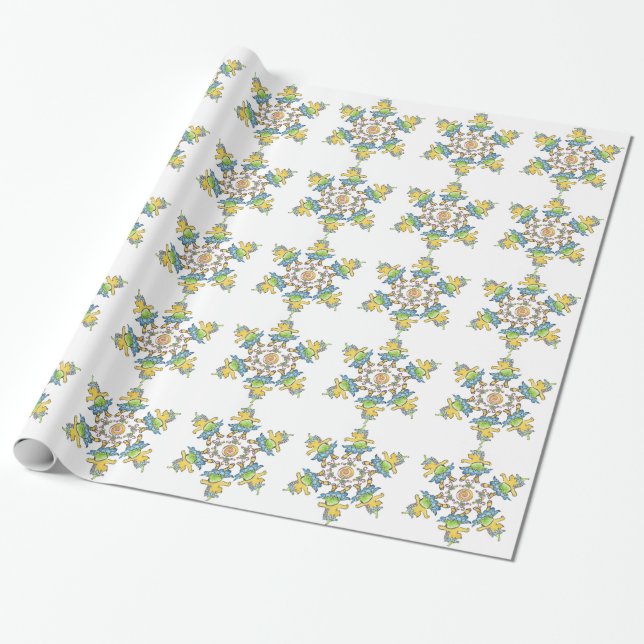 Papel De Regalo Erizos del baile (Desenrollado)
