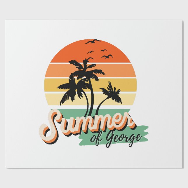 Papel De Regalo Es El Verano De George (Superficie plana)