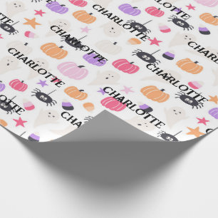 Papel De Regalo Es fiesta de cumpleaños de Halloween agregar nombr