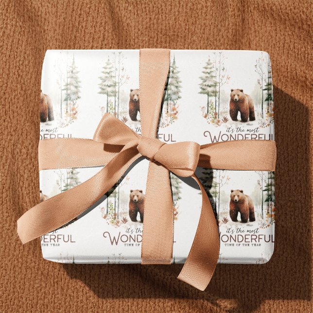 Papel De Regalo Es la época más maravillosa del año, osito (Subido por el creador)