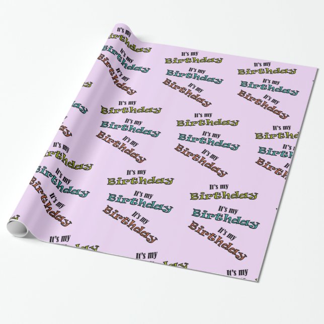 Papel De Regalo Es mi cumpleaños. (Desenrollado)