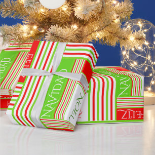 Papel De Regalo Es Noel Estampado Patrón Feliz Navidad