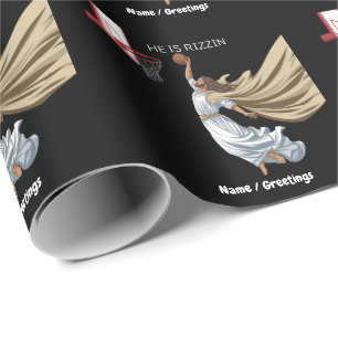 Papel De Regalo Es Rizzin Gracioso Jesús Jugando Retro De Balonces