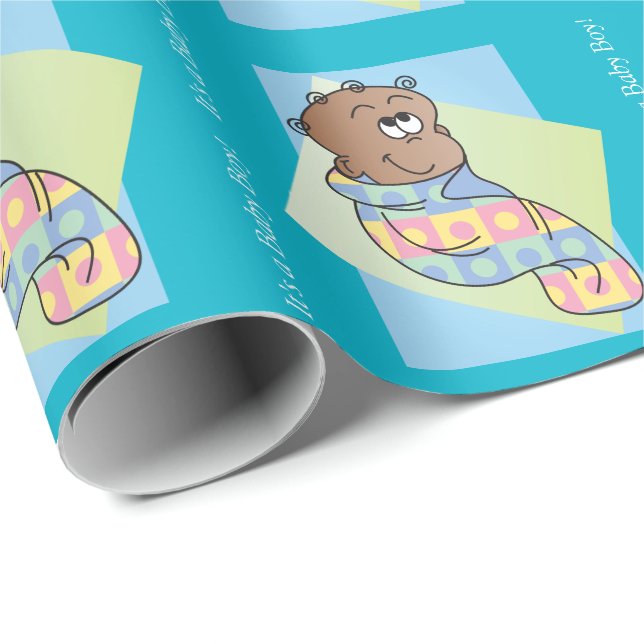 Papel De Regalo ¡Es un bebé! Bebé africano (Esquina del rollo)