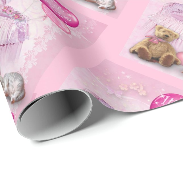 Papel De Regalo ¡Es un chica! (Esquina del rollo)