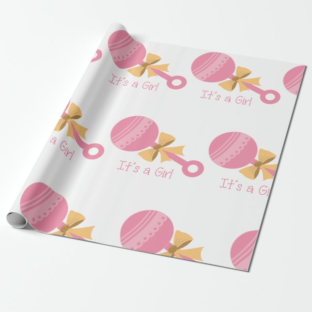 Papel De Regalo Es un Chica Rattle (Desenrollado)