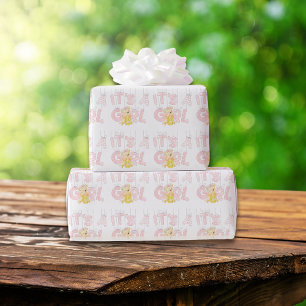 Papel De Regalo Es un Chica Teddy Bear Baby Shower