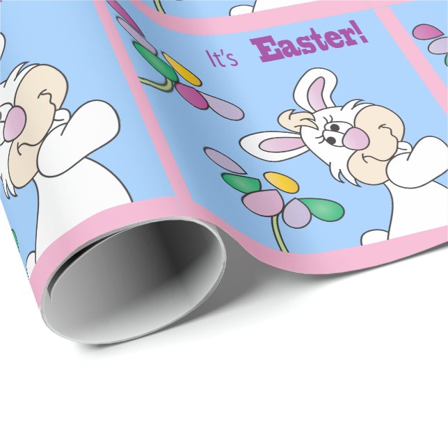 Papel De Regalo Es un conejito de pascua (Esquina del rollo)
