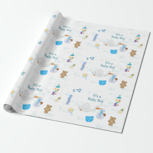 Papel De Regalo Es un muchacho - Baby Shower personalizado