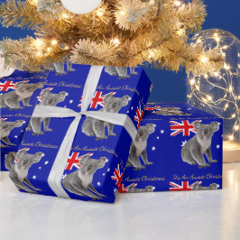 Papel De Regalo Es un Navidad australiano con un Koala