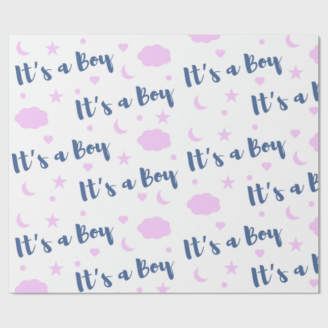 Papel De Regalo ¡Es un niño! (Superficie plana)