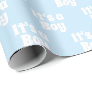 Papel De Regalo Es un regalo de baño de bebé blanco azul claro