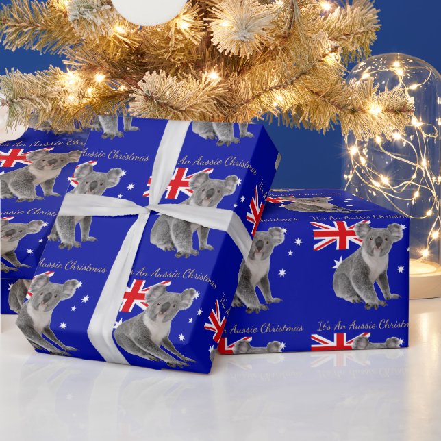 Papel De Regalo Es una Navidad australiana con un koala (Vacaciones)