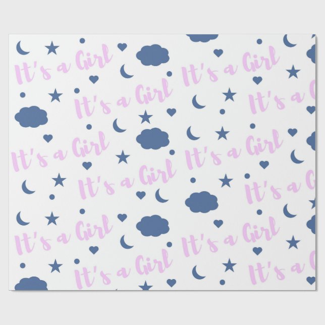 Papel De Regalo ¡Es una niña! (Superficie plana)