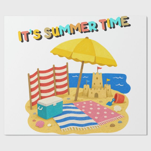 Papel De Regalo es verano (Superficie plana)