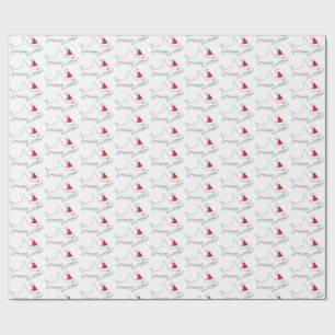 Papel De Regalo Esbozar vacaciones de Navidades blancos de Sombrer