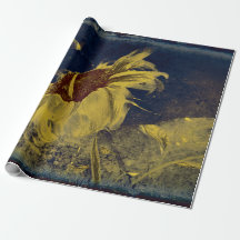 Esbozo azul amarillo girasol Arte Antigüedad vinta