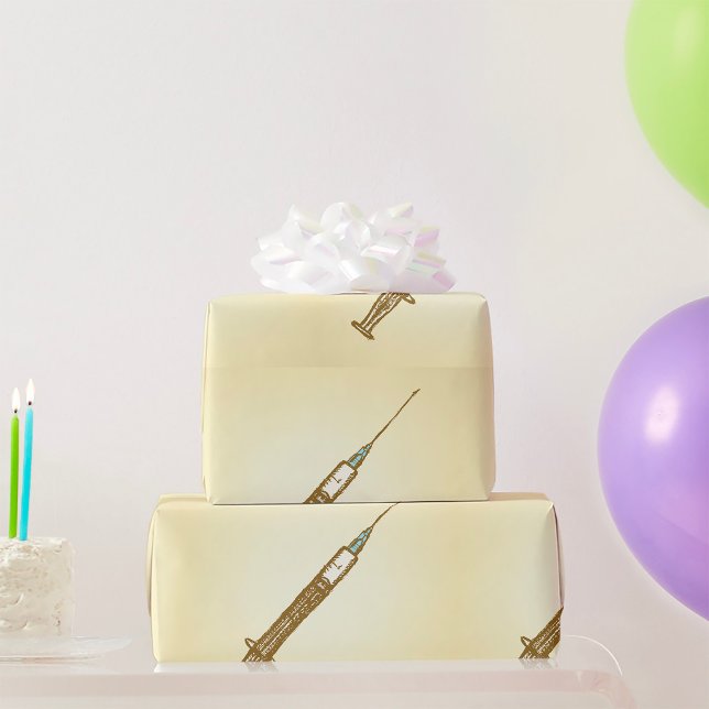 Papel De Regalo Esbozo de atención médica de jeringas de cosecha v (Subido por el creador)