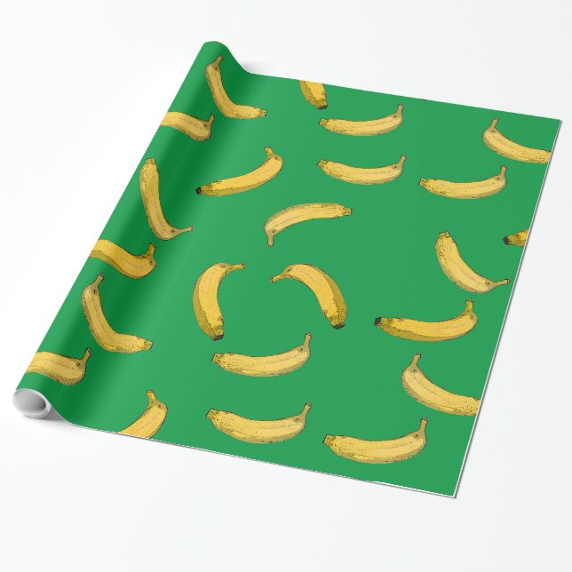 Papel De Regalo esbozo de patrón bananero (Desenrollado)