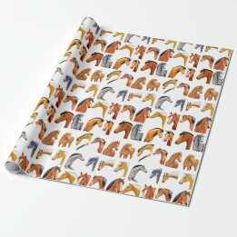 Papel De Regalo Esbozos de caballos