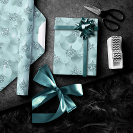 Papel De Regalo Escala de lujo de Sirena | Mint Seafoam Green Aqua