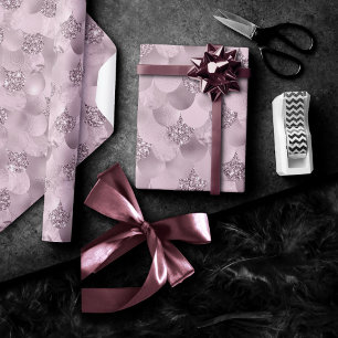 Papel De Regalo Escala Mod de Mermaid Dusty Mauve Pink Faux Shim