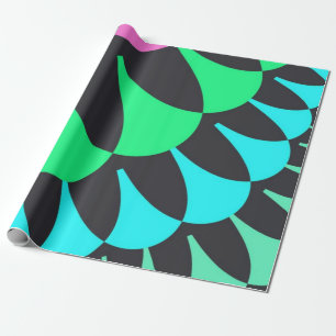 Papel De Regalo Escalas azul claro y verde