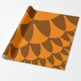 Papel De Regalo Escalas Brown y Naranja