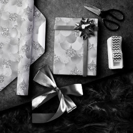 Papel De Regalo Escalas cromadas de Mermaid | Faux brillante metál