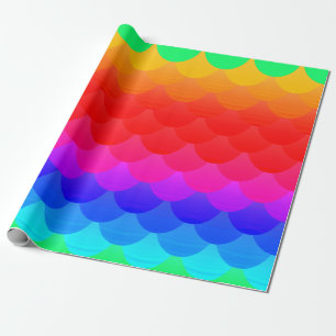 Papel De Regalo escalas de sirena de arco iris sombrías